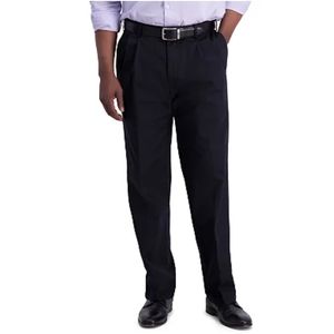 Men's Haggar Pants Iron Free Premium Khaki Classic-Fit Pleat Front